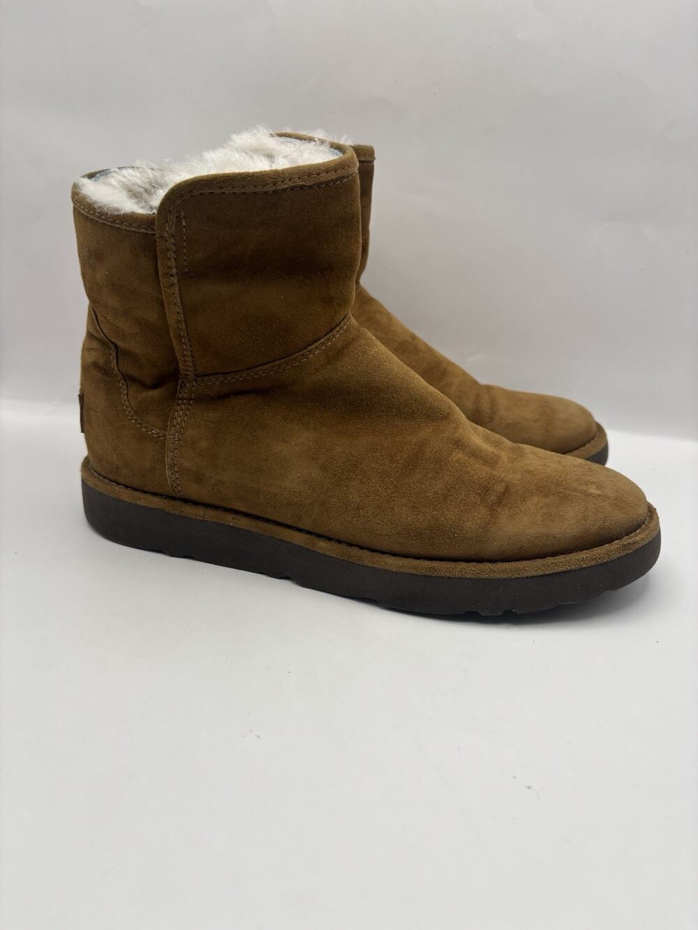 Ugg Abree Mini Brown Suede Chesnut Boots Women Size 7